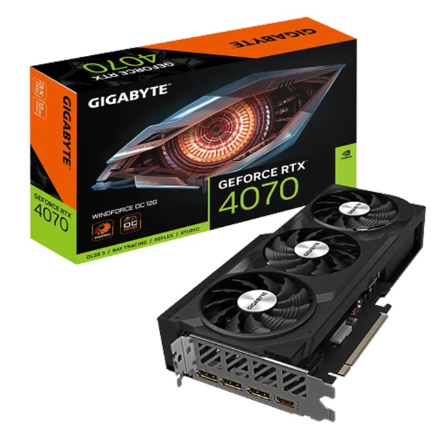 Видеокарта Gigabyte 12GB GeForce RTX4070 WINDFORCE OC GV-N4070WF3OC-12GD