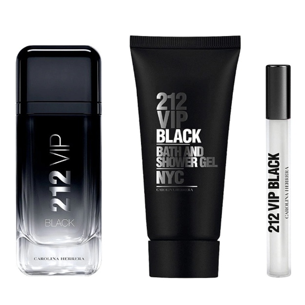 Nabor Caroline Herrera 212 Vip black for men (M) set EDP 100 ml + EDP 10 ml + bath&shower gel 100 ml ES