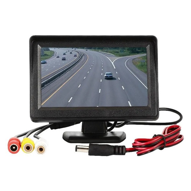 Avtomobil monitori Xavfsizlik TFT monitori LSD 4.3 ikkita orqa ko‘rinish kamerasi uchun