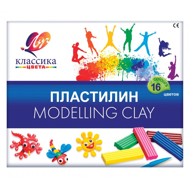 Пластилин классический Lori Плк-006 16цветов