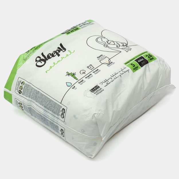 Bolalar tagliki-trutsiklar Sleepy Natural Pants №5, 11-18 kg, 24 dona
