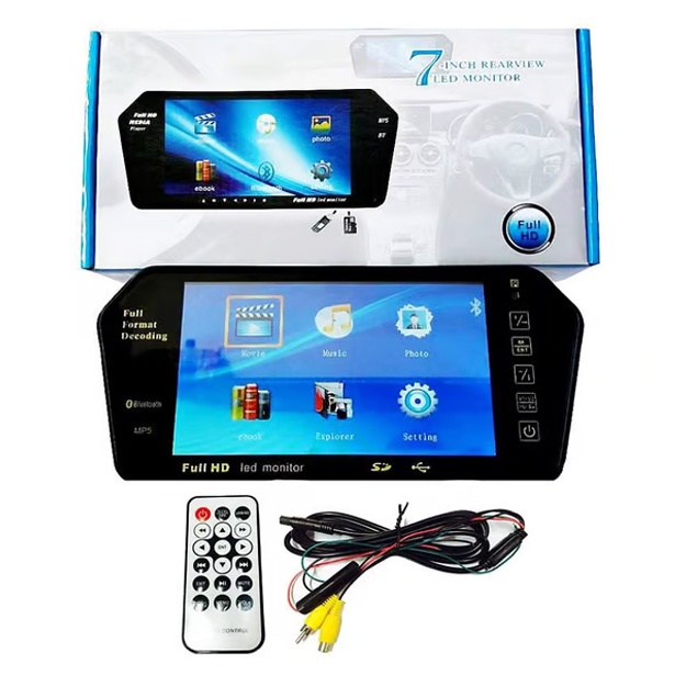 Avtomobil yordamchisi monitori MP5 displey, bluetooth, orqa ko‘rinish, video, usb
