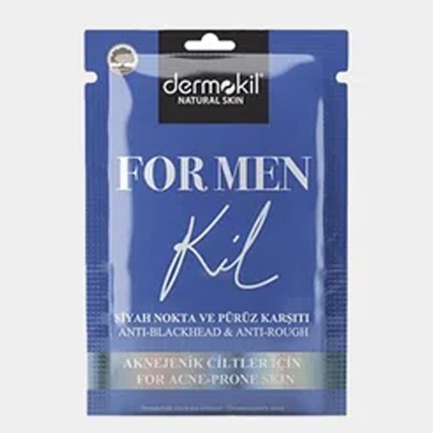 Erkaklar uchun aknega moyil teri uchun Dermokil gil niqobi, 15 ml