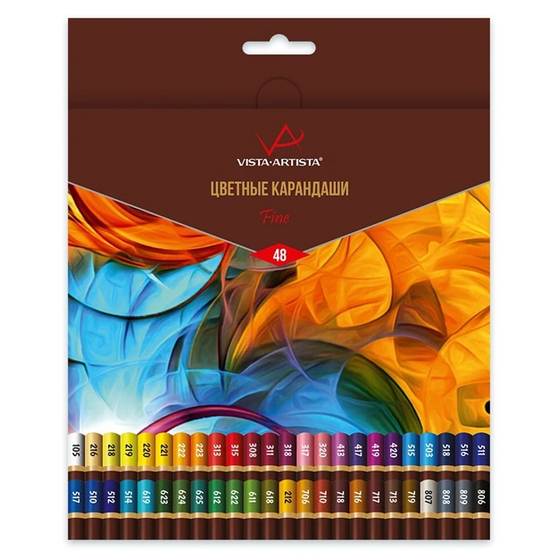 Цветные карандаши Vista-Artista VFCP-48 Fine 48цветов