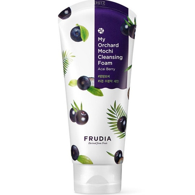 Asai rezavorlari bilan yuzni tozalash uchun ko‘pik Frudia My Orchard Mochi Foam 120 ml