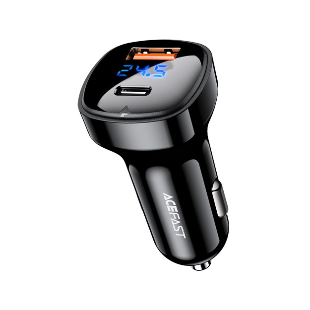 Автомобильное мини-зарядное устройство Acefast B4 66W USB-C+USB-A