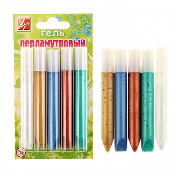 Yaltiroq gel qalam marjonli 5 ta rang (har biri 10 ml) 21S 1389-08