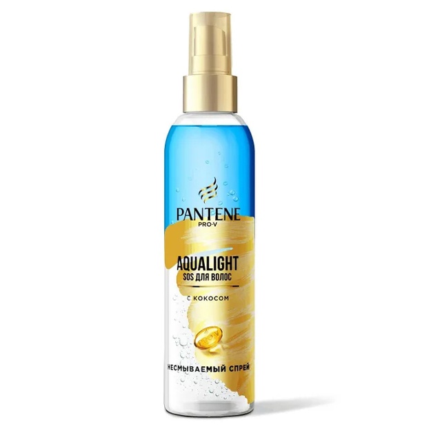 Спрей для тонких, жирных волос Pantene Aqua Light двухфазный легкий, питательный, 150мл