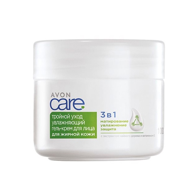 Yuz uchun krem Avon Care 3in1 Troynoy uxod yog‘li teri uchun 100ml