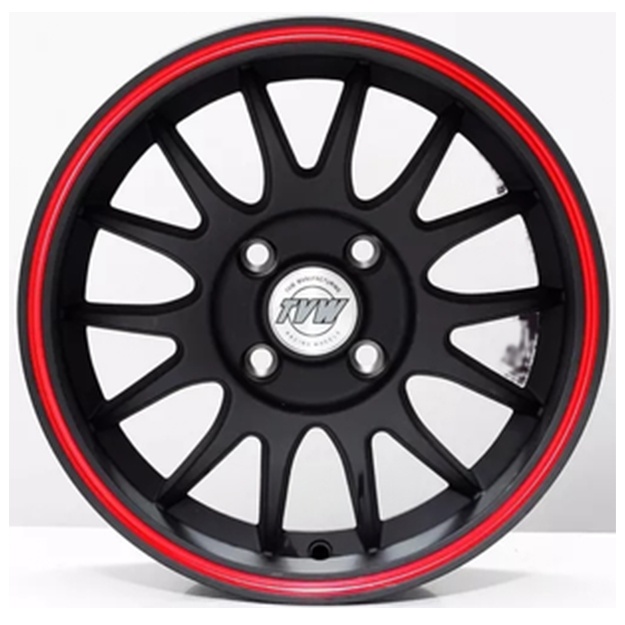 Diska mashina uchun R13 220 4-114 MATT BLACK REDLINE 4 ta