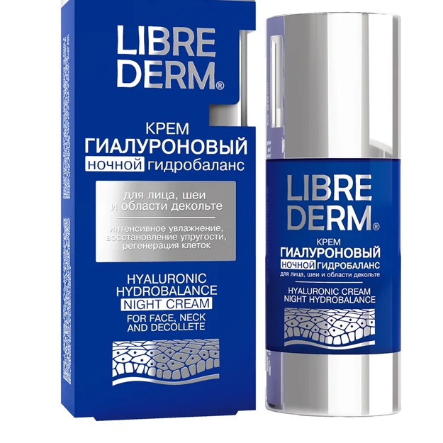 LIBREDERM Gialuronik namlantiruvchi yuz kremi "Night Hydrobalance" 50 ml