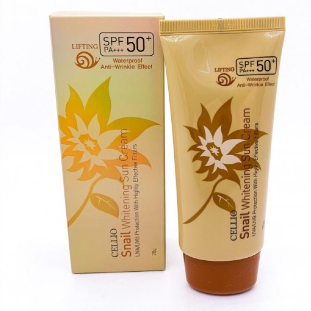 Солнцезащитный крем для лица Dr. CELLIO SPF50+/PA+++ 70G Snail