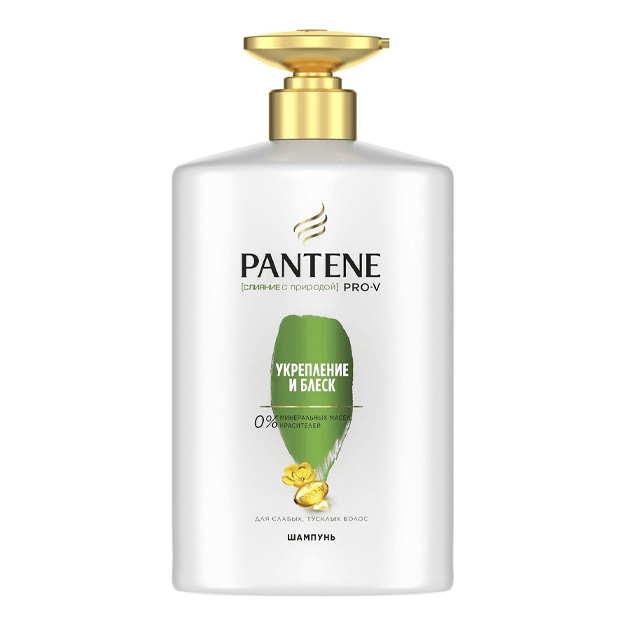 Shampun Pantene Pro-V kuchsiz va xira sochlar uchun tabiatni mustahkamlovchi va porlash bilan birlashtirilgan 900 ml