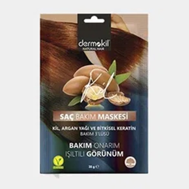 Dermokil argan va gil bilan sochni parvarish qilish niqobi, 35 ml
