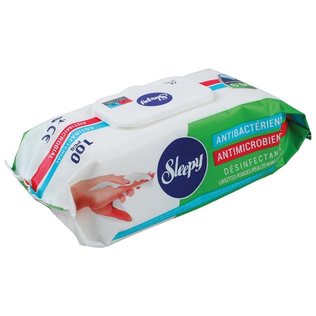SLEEPY Влажные салфетки "ANTIBACTERIAL" 100шт