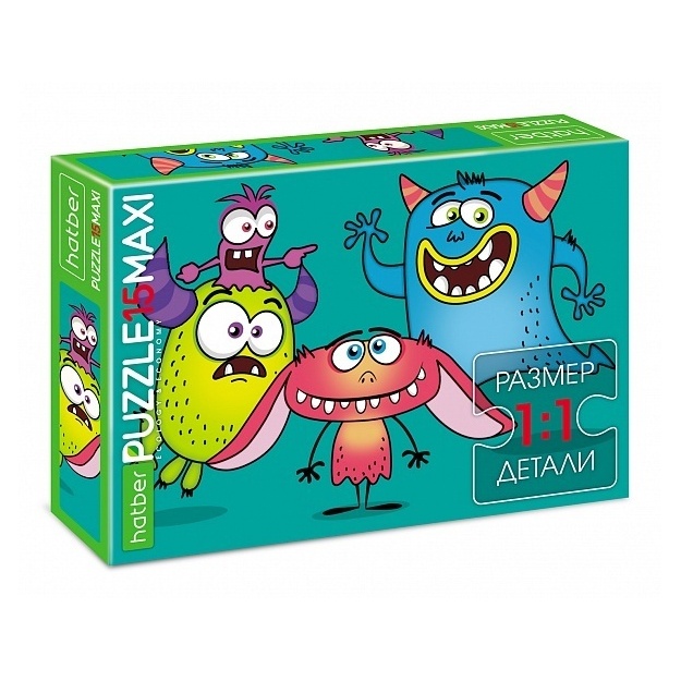 Puzzle Hatber 15 element MAXI «Monster» 22x33 sm 15PZ4_27849