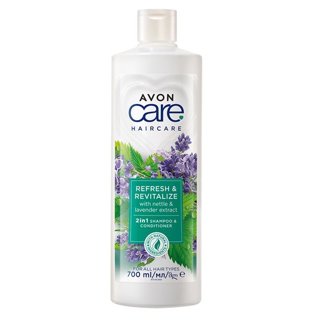 Шампунь-кондиционер Avon Refresh&Revitalize с экстрактами крапивы и лаванды 700мл