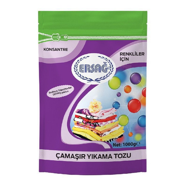 Rangli kirlar uchun kir yuvish kukuni Ersağ