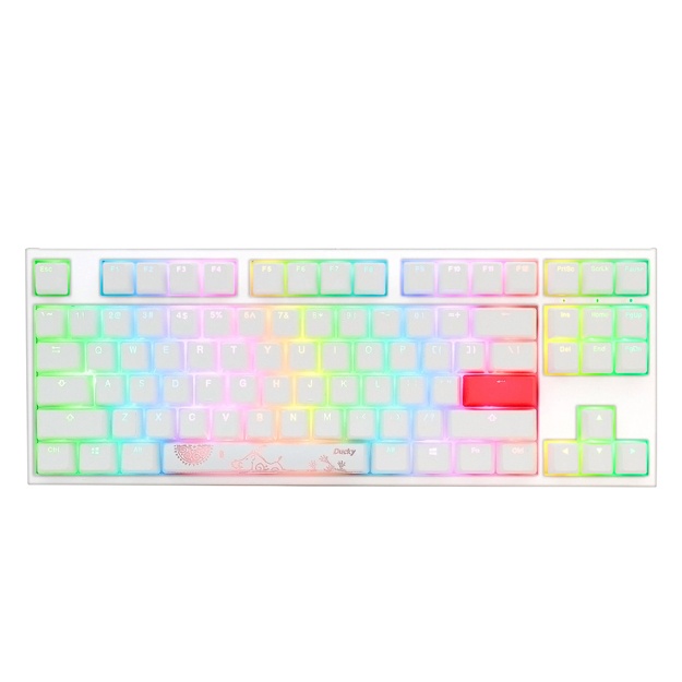 Klaviatura Ducky One 2 TKL RGB Cherry Speed Silver USB DKON1787ST-PUSPDWWT1