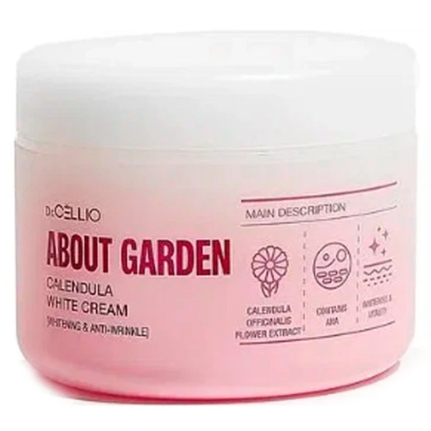 Yuzni tinchlantiruvchi krem Dr.CELLIO About Garden Calendula White Cream Whitening & Anti-Wrinkle