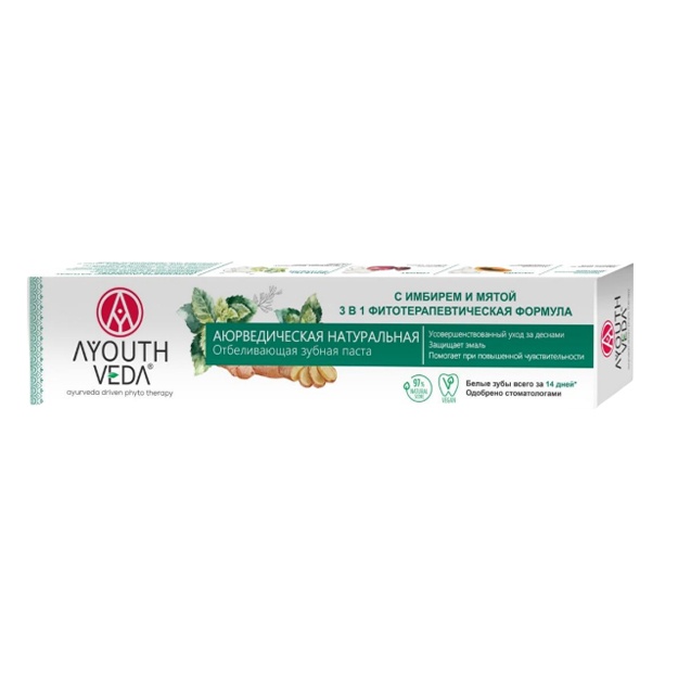 Tish pastasi Ayouthveda Oqartiradigan 100g