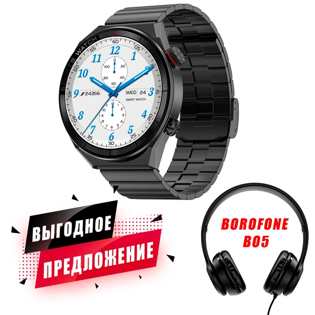 Aqlli soat DT3 Max Ultra + Simli quloqchinlar Borofone BO5