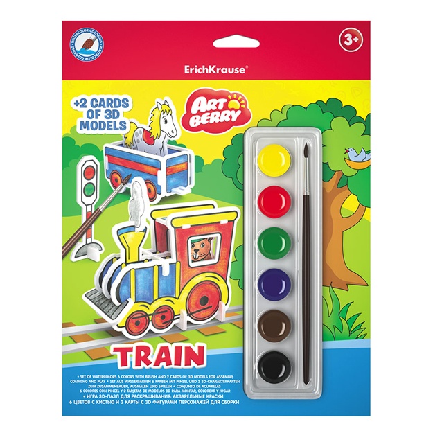 Rang berish uchun 3D jumboq o‘yini ArtBerry Train  (38978)