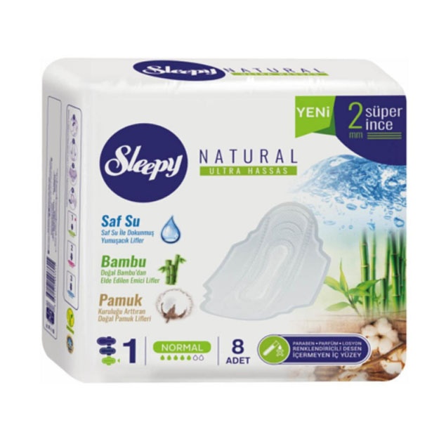 SLEEPY ayollar prokladkalari «ULTRA» (Oddiy) №1 (8 dona)
