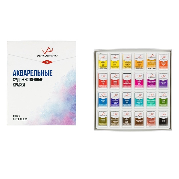 Bo‘yoq akvarel Vista-Artista to‘plami VAVS-24 24 rang
