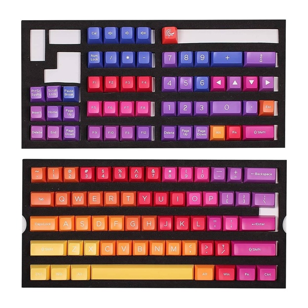Klaviatura tugmalari Ducky 108 ABS Doubleshot Afterglow SA Keycaps, Set For Keyboards or MX Compatible DKSA108-USADZZWSG