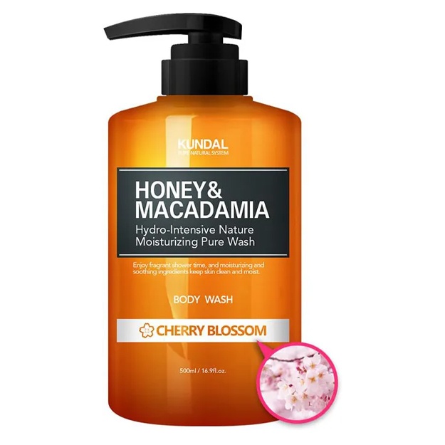 Yuvinish geli Kundal Honey & Macadamia Body Wash Cherry Blossom 500 ml