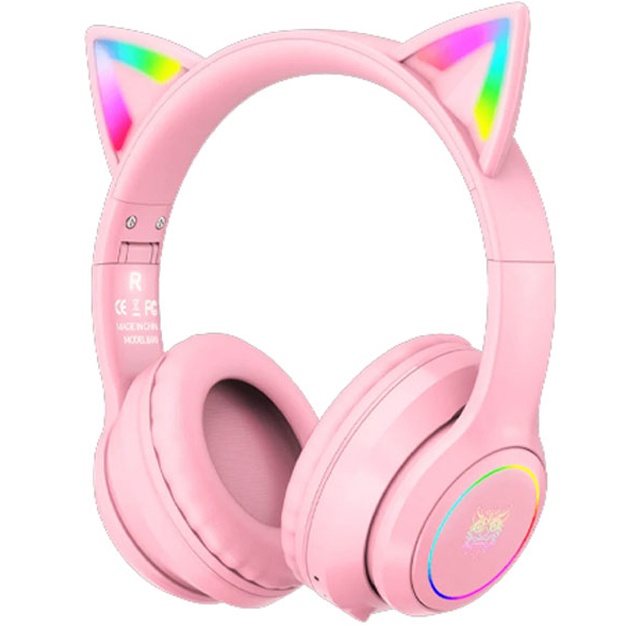 Беспроводные накладные наушники Onikuma B90 Розовый