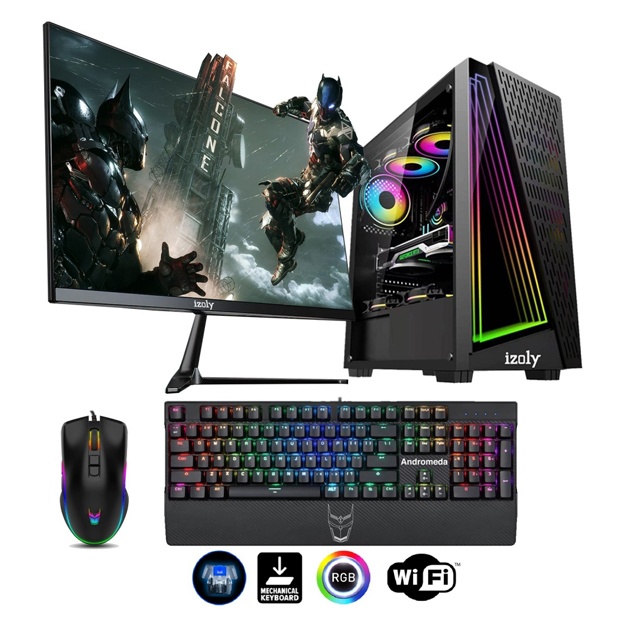 O‘yin ish stoli Izoly Witcher İ510400F 16 Gb 512 Gb M2 Nvme Ssd R 580 8 Gb 24 Dyuymli