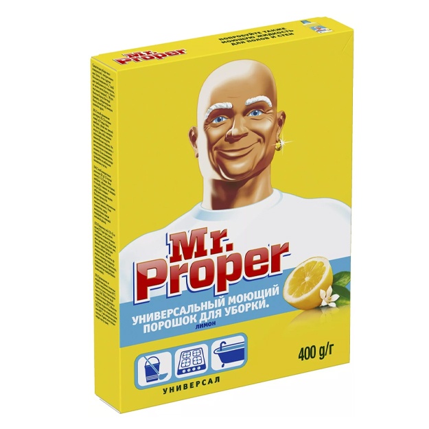 Tozalash uchun vositalar Mister Proper 400g assortimentda.