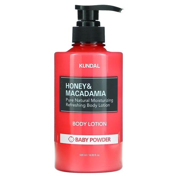 Tana uchun loson - Kundal Honey & Macadamia Body Lotion Baby Powder 500ml