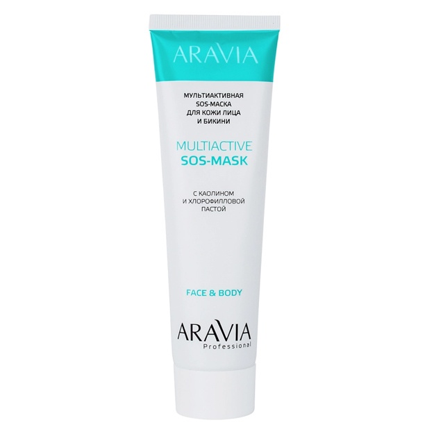 Kaolin va xlorofill pastasi bilan multiaktiv SOS-niqobi Aravia Professional 100ml