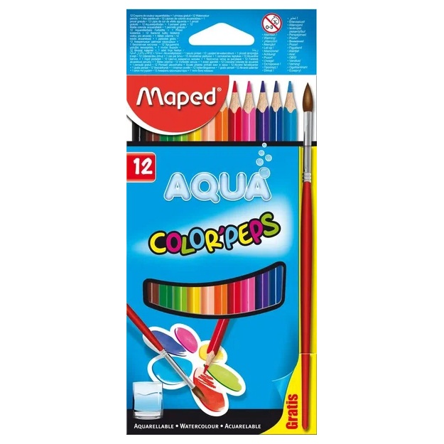 Rangli qalamlar «Maped» (12 rang AQUA) 836011