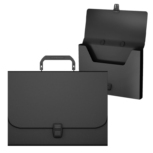 Портфель пластиковый ErichKrause Matt Classic, A4, черный (50434)