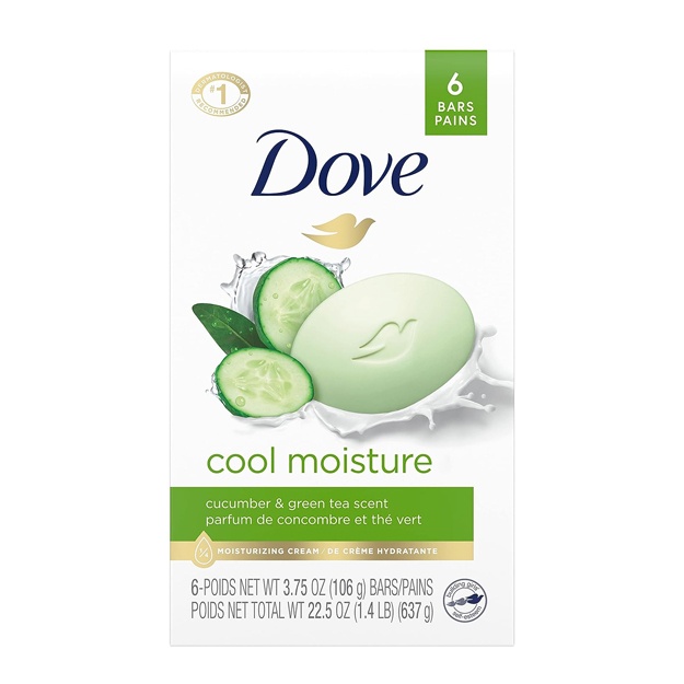 Косметическое мыло Dove Skin Care для более мягкой кожи с огурцом и зеленым чаем
