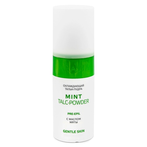 Yalpiz moyi bilan sovutuvchi talk kukuni Mint Talc-powder Aravia Professional 150ml