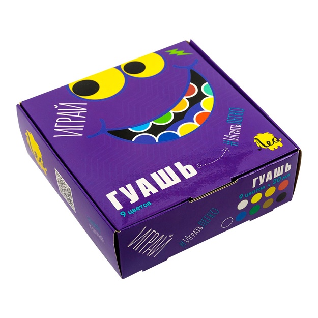Guash bo‘yog‘i «Leo» «Play» bolalar ijodiyoti uchun to‘plami LPG-0109 9 rang 20 ml