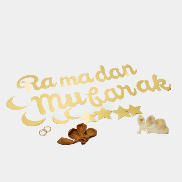 Bayramona dekor to‘plami Ramazon oyi uchun 8 ta shar 1 ta toplam Ramazon Muborak