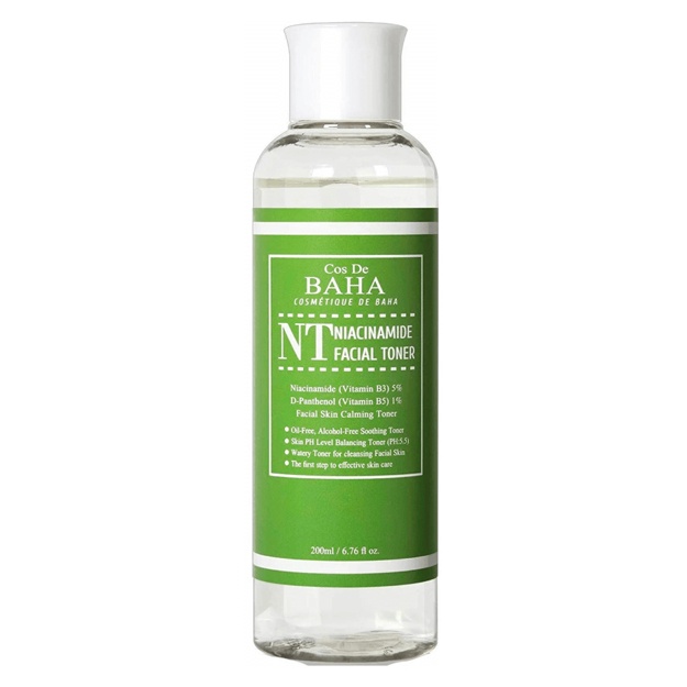Niatsinamid bilan muammoli teri uchun tonik Cos De Baha Nt Niacinamide Toner
