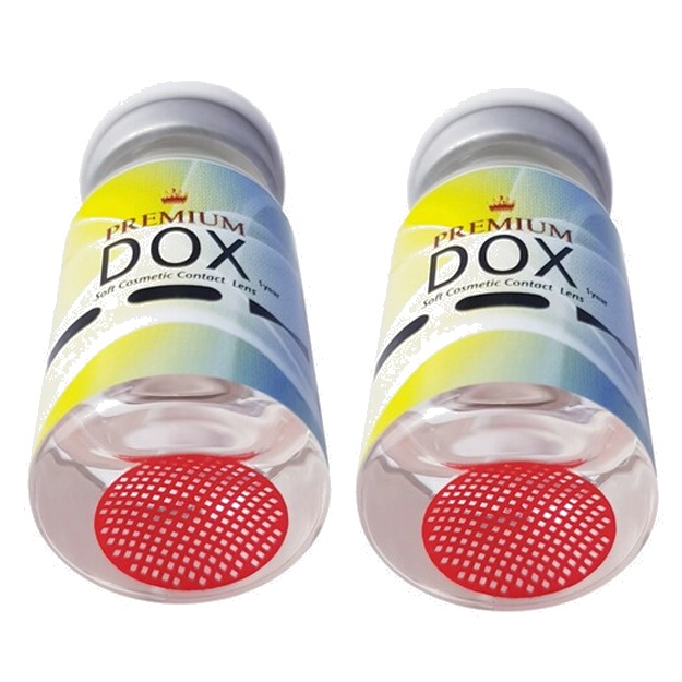Rangli kontakt linzalari Premium Dox CRAZY F11 RED 0.00