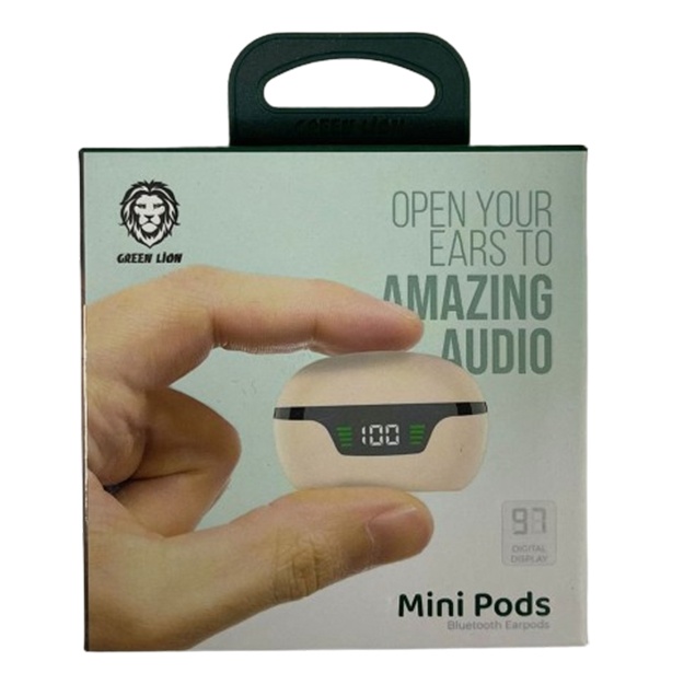Simsiz Naushniklar Green Lion Mini Pods oq