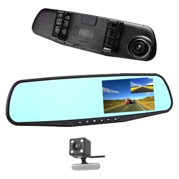 Orqa ko‘rinish kamerasi bilan 4,3 dyuymli Mirror DVR Vista 701