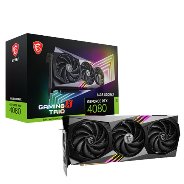 Videokarta MSI 16GB GeForce RTX4080 GAMING X TRIO