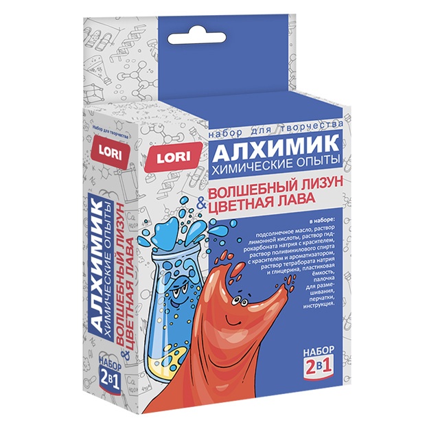 Kimyoviy tajribalar 2da1 "Sehrli shilimshiq va rangli lava" Lori Op-039