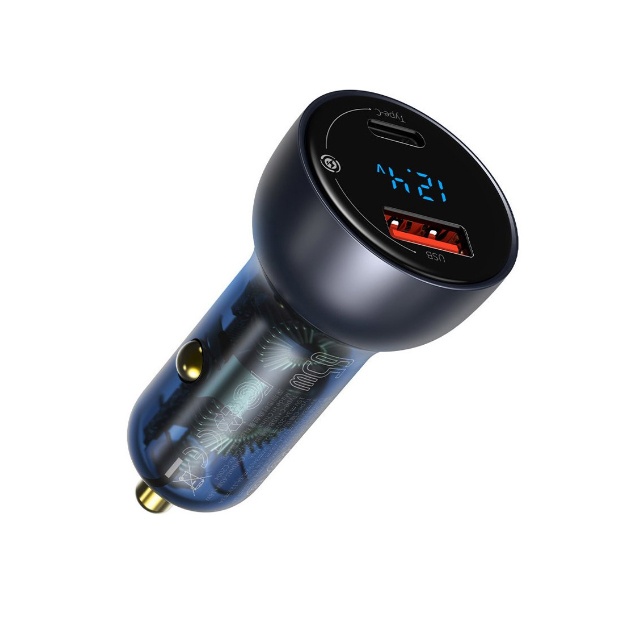 Avtomobil zaryadlovchi qurilmasi Baseus USB+USB Type-C 65W (CCKX-C0G)