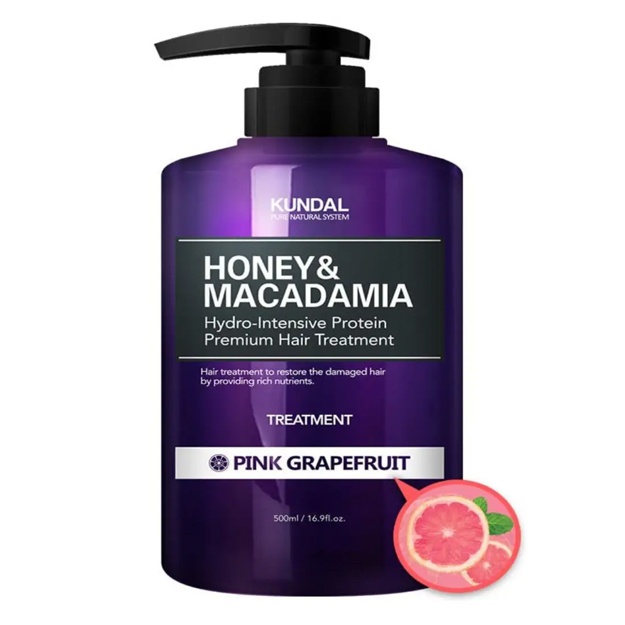 Soch konditsioneri Kundal Honey & Macadamia Hair Treatment PINK GRAPEFRUIT, 500 ml